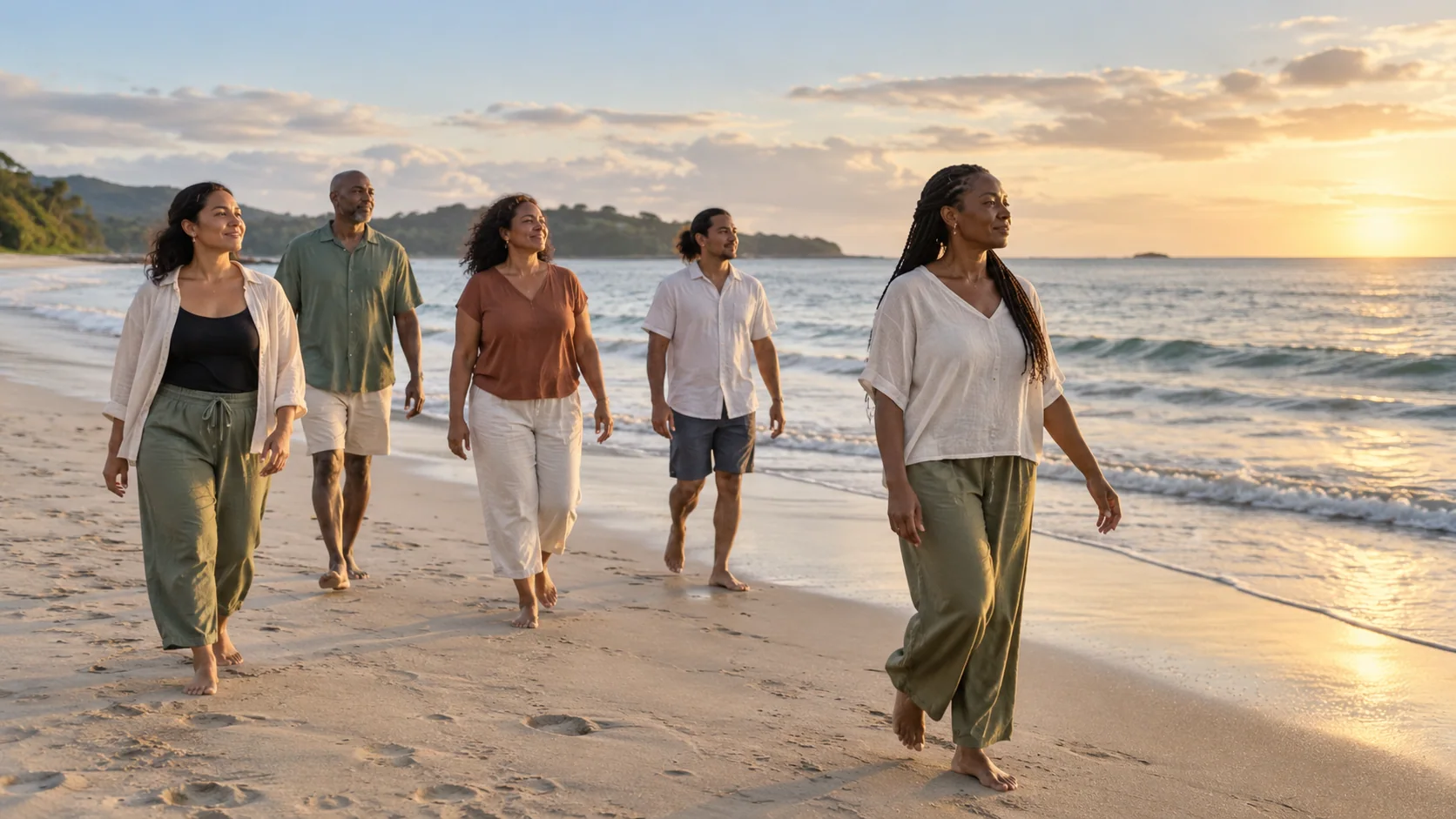 A guided walking meditation by the water